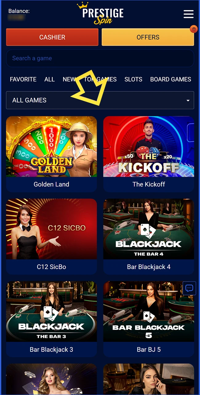 Join the live gaming action on the official Prestige Spin website today.